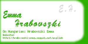 emma hrabovszki business card